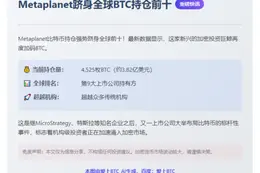 Metaplanet跻身全球BTC持仓前十