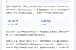 DeFi Dev Corp豪掷1150万美元加仓SOL