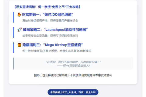 币安不收上币费，仅有空投