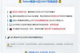 Tether铸造10亿USDT