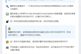 Bitpanda钱包提取164万美元PEPE
