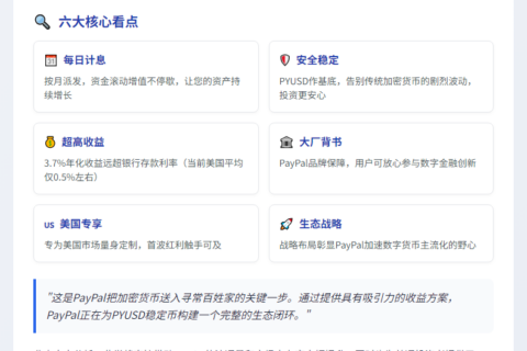 PayPal将为PYUSD稳定币推出奖励计划