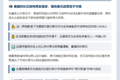 美坚持强美元政策