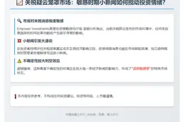 关税担忧下小新闻引大反响