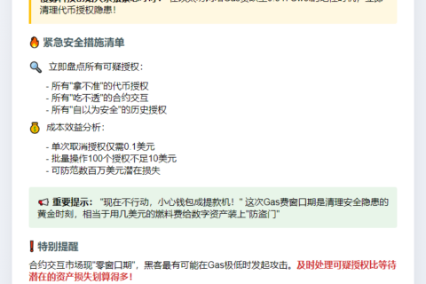 低Gas时批量取消代币授权