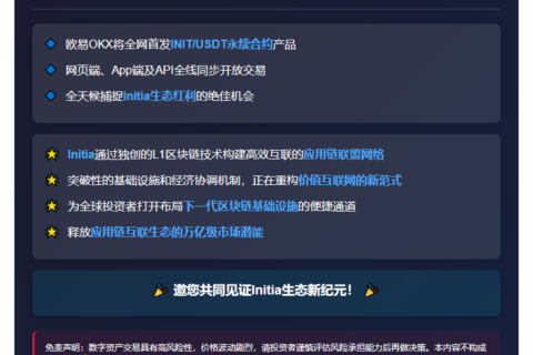 OKX将上线INIT合约