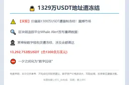 1329万USDT地址遭冻结