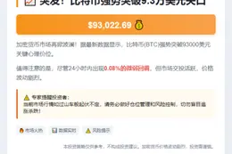 BTC破9.3万美元