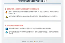 特朗普设停火谈判时限
