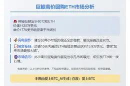 巨鲸高价回购8012枚ETH，还债1425万刀