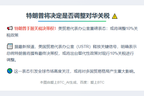 特朗普将决定是否调整对华关税