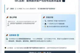 SEC主席：聚焦数字资产与分布式账本监管