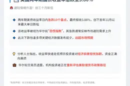 美两年期国债收益率跌至3.86%