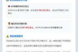ALPACA爆仓836万美元，超BTC