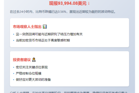 BTC失守94000美元
