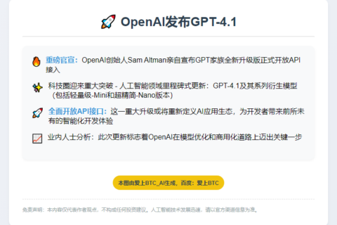 OpenAI发布GPT-4.1