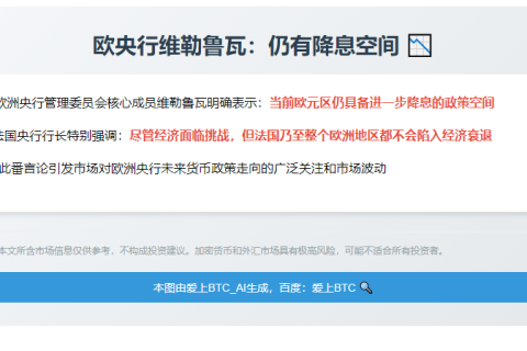 欧央行维勒鲁瓦：仍有降息空间
