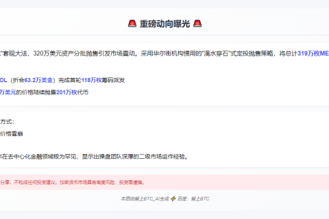 Melania团队套现319万枚代币