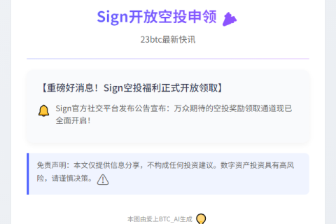 Sign开放空投申领