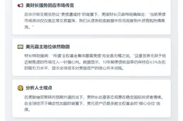 美财长：主权投资者未抛售美资产