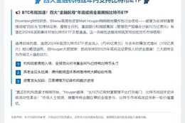 四大金融机构或年内支持比特币ETF