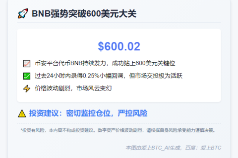BNB突破600美元