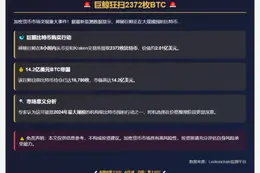 巨鲸狂扫2372枚BTC