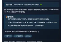 WCT两大做市商：GSR与Flow Traders