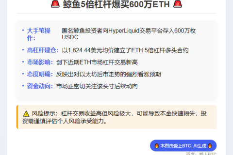 鲸鱼5倍杠杆爆买600万ETH
