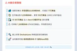 巨鲸抛售9550枚BNB