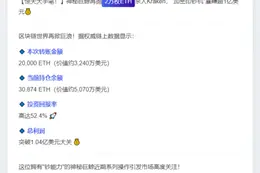 巨鲸再存2万ETH至Kraken