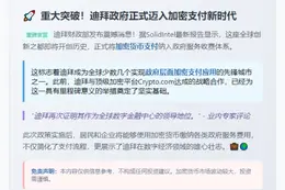迪拜政府服务费可付加密货币
