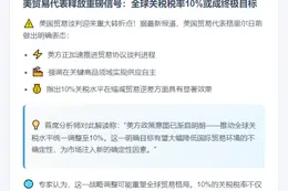 美国欲推全球关税至10%