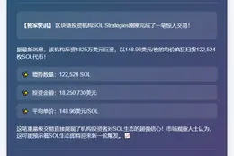 SOL斥资1825万美元大举增持12.25万枚