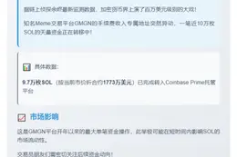 "GMNG平台转移9.7万SOL至Coinbase Prime"