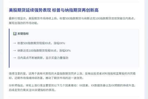 美股期货续涨