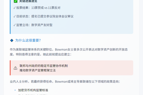 参议院通过Bowman联储副主席提名