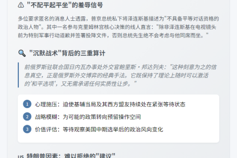 普京无意单独会晤泽连斯基