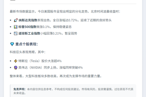 美股三大指数涨跌互现