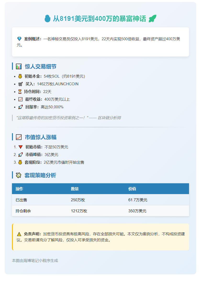 8191美元变400万：22天暴富神话