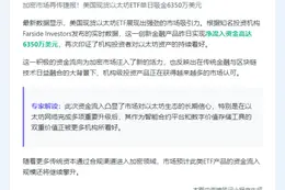 美以太坊ETF净流入6350万美元