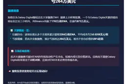 Galaxy Digital转存1782万ENA，亏264万美元