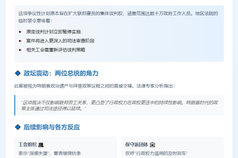 特朗普获准暂停联邦员工工会谈判