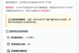 美比特币ETF周净流出近5亿美元