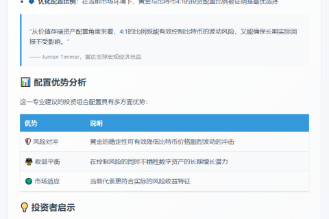 富达：黄金与比特币4:1配置最佳