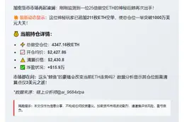 25倍做空ETH巨鲸再加仓211枚