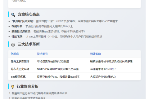 Vitalik提出无状态节点优化扩容