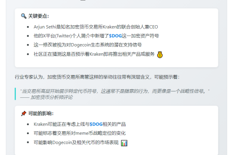 Kraken CEO个人资料添加"$DOG"