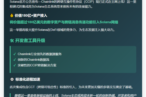 Chainlink上线Solana主网