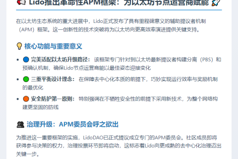 Lido推出以太坊APM框架